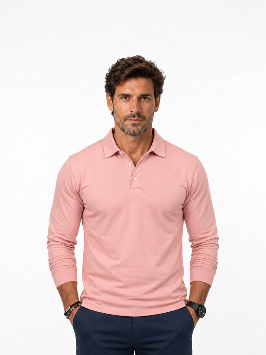 Polo casual a maniche lunghe