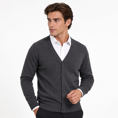 Fleece-Lined Knit Cardigan