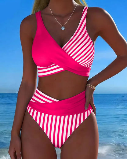 Giulia | Bikini a Rayas Cruzadas