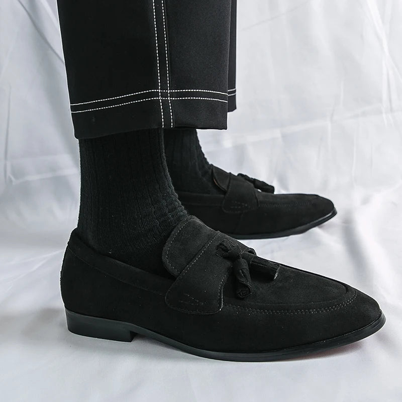 CARLOS | MOCASINES DE ANTE CON BORLAS