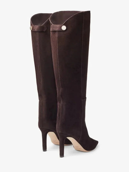 Stiletto Heeled Pointed-Toe Boots