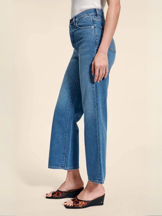 Jeans dal taglio dritto e vita alta