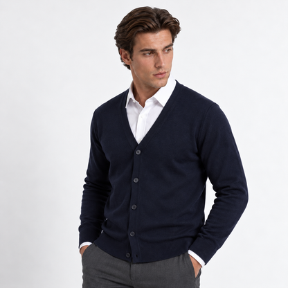 Fleece-Lined Knit Cardigan