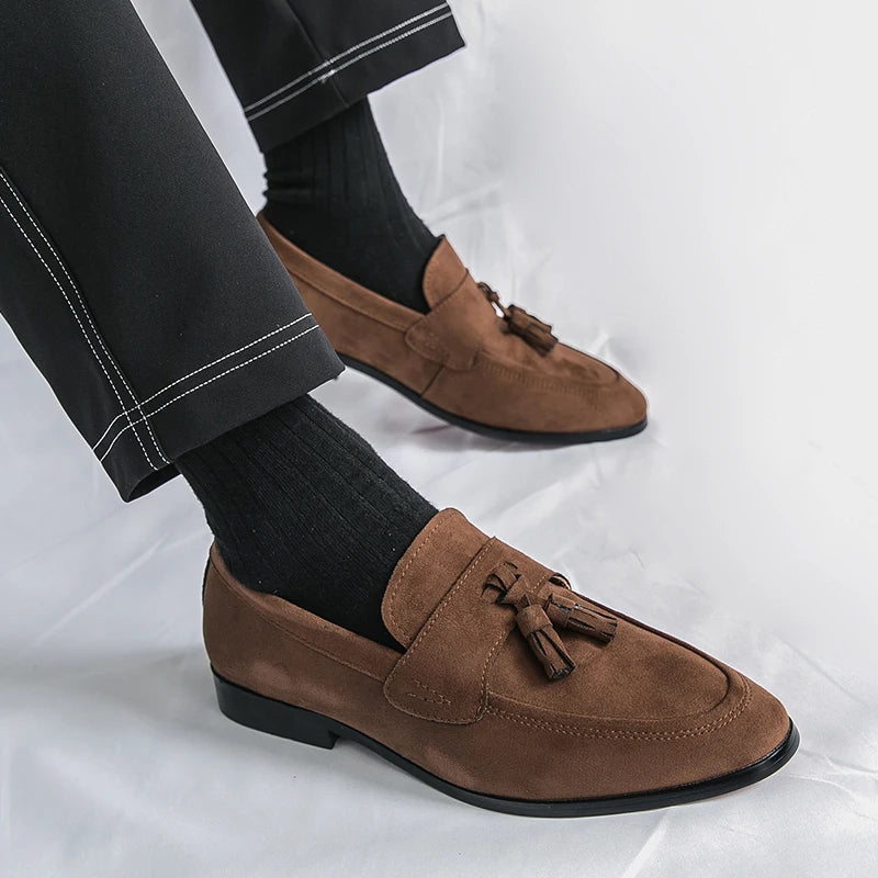 CARLOS | MOCASINES DE ANTE CON BORLAS