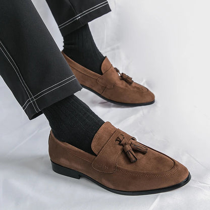CARLOS | MOCASINES DE ANTE CON BORLAS