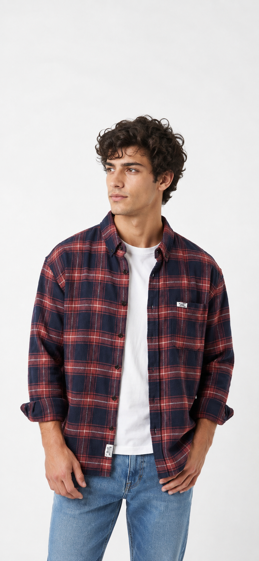Camicia a quadri in cotone