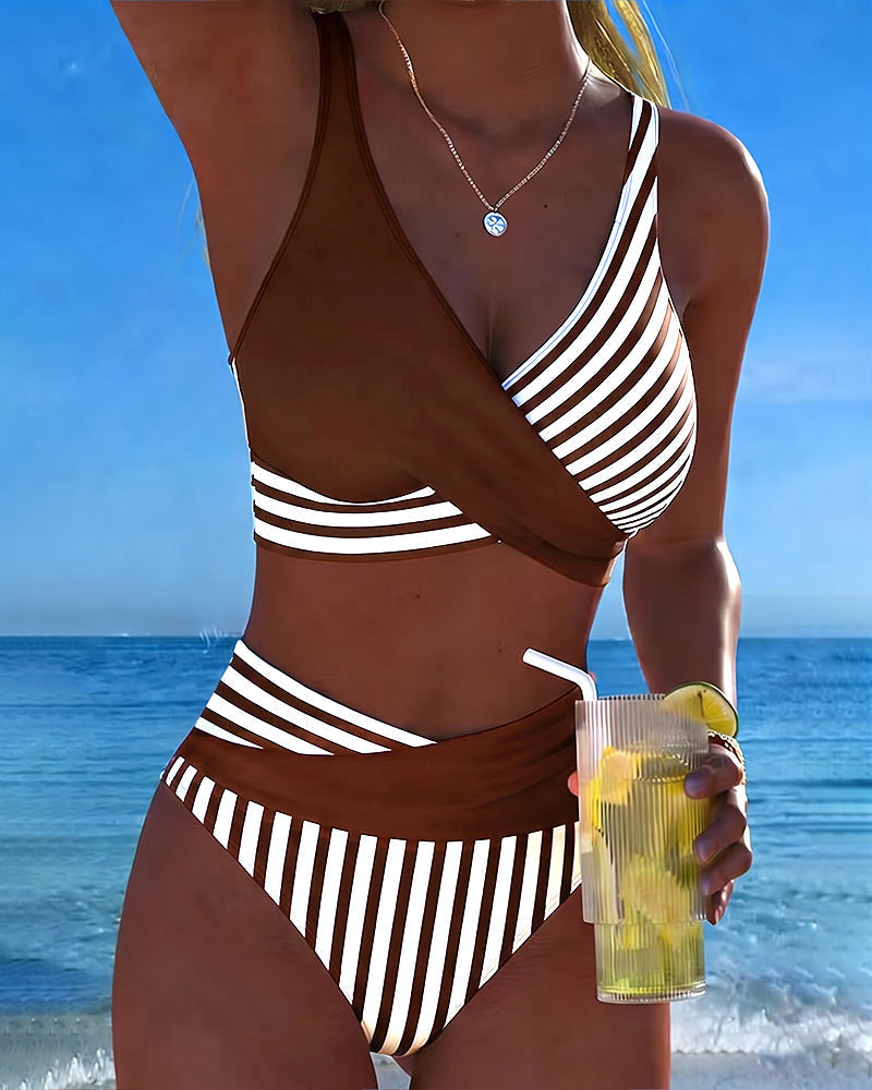 Giulia | Bikini a Rayas Cruzadas