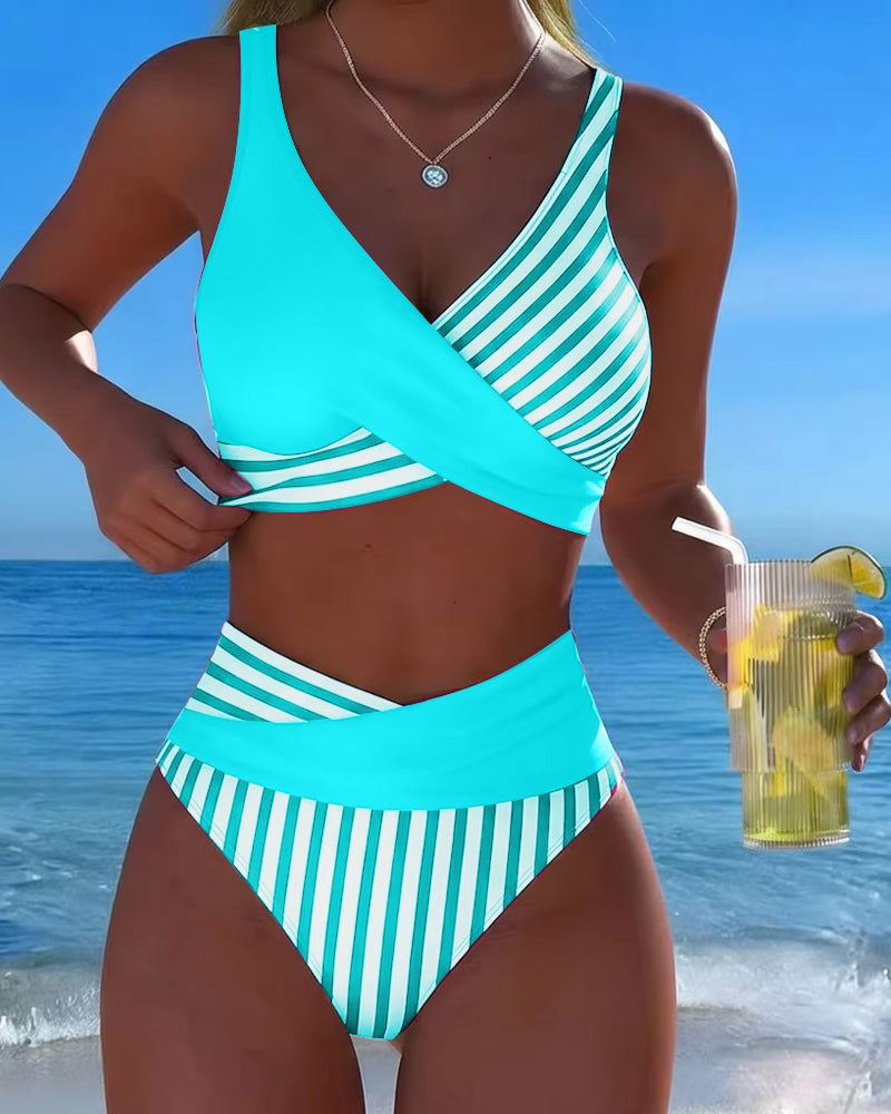 Giulia | Bikini a Rayas Cruzadas