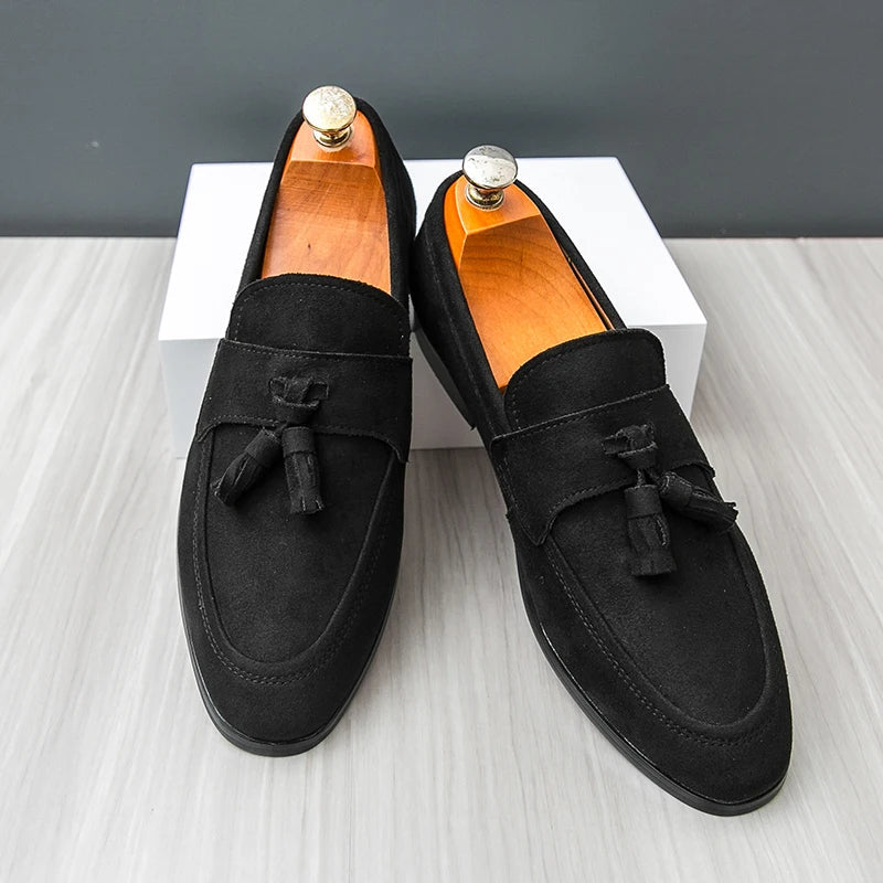 CARLOS | MOCASINES DE ANTE CON BORLAS