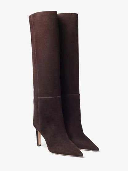 Stiletto Heeled Pointed-Toe Boots