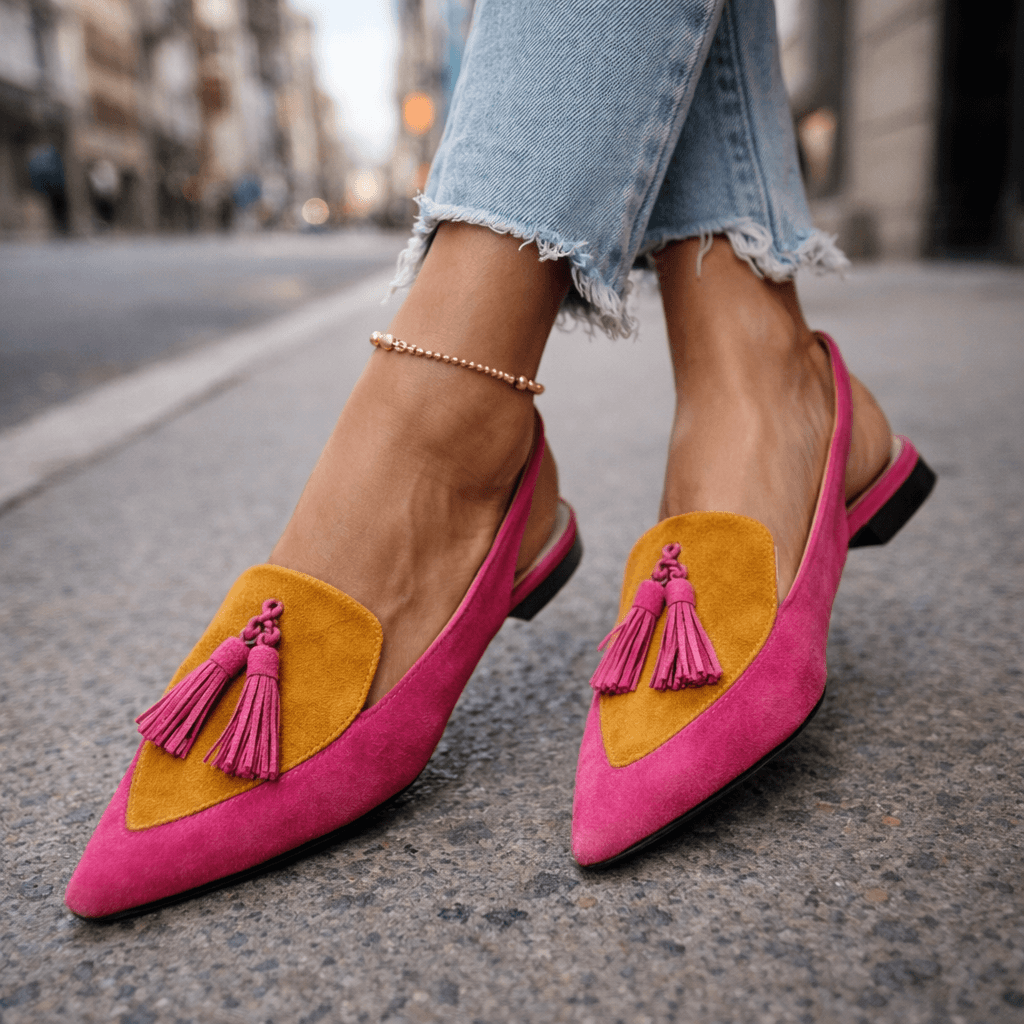 LORINA | ZAPATOS DESTALONADOS CON BORLAS