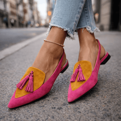LORINA | ZAPATOS DESTALONADOS CON BORLAS