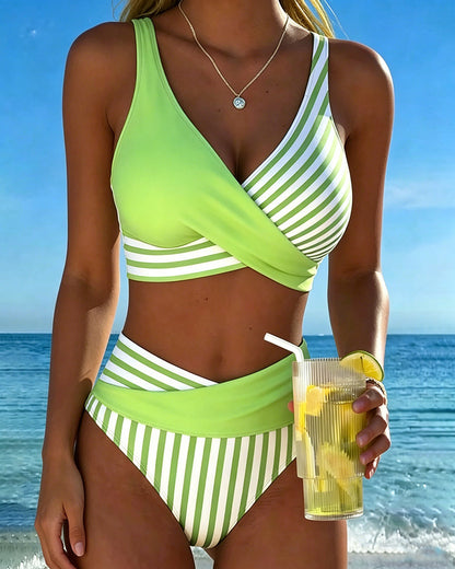 Giulia | Bikini a Rayas Cruzadas
