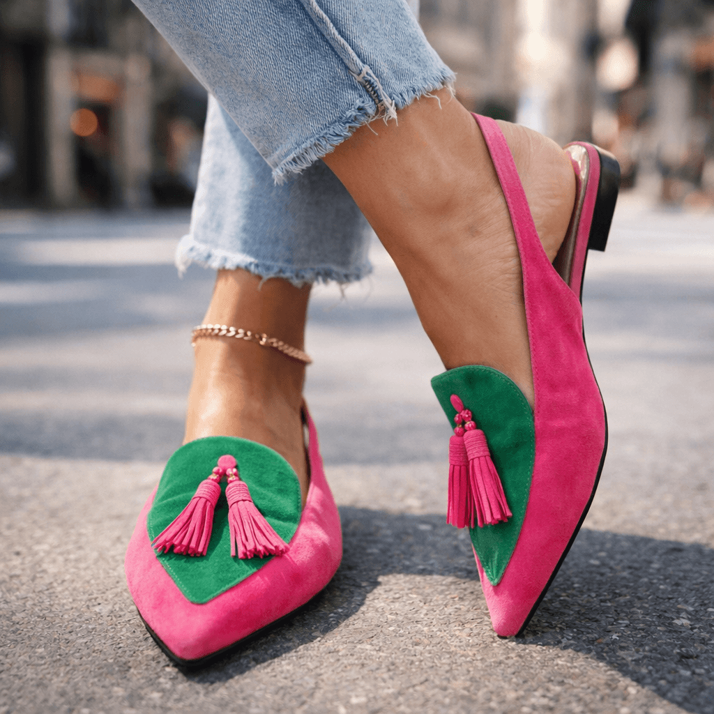 LORINA | ZAPATOS DESTALONADOS CON BORLAS