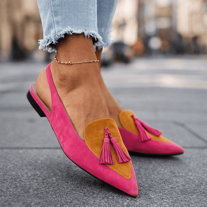 LORINA | ZAPATOS DESTALONADOS CON BORLAS
