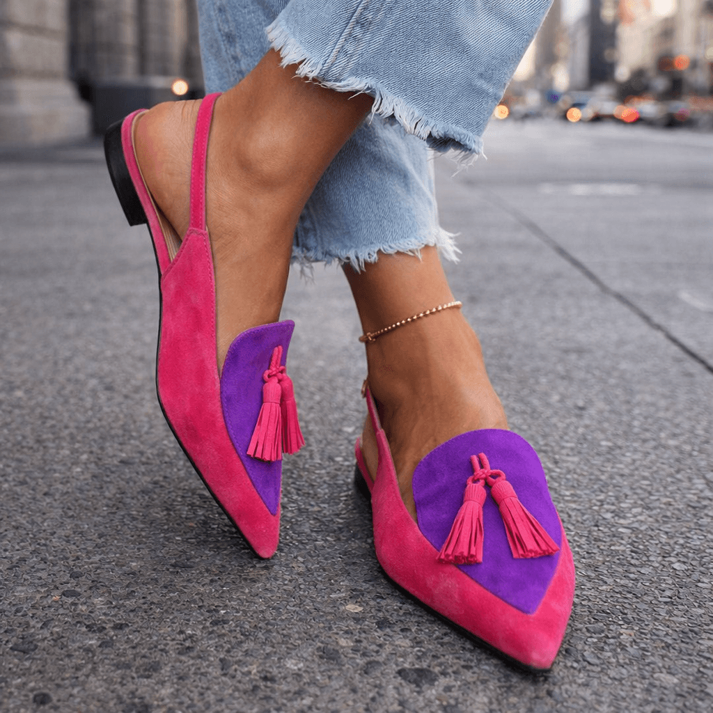 LORINA | ZAPATOS DESTALONADOS CON BORLAS