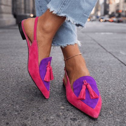 LORINA | ZAPATOS DESTALONADOS CON BORLAS