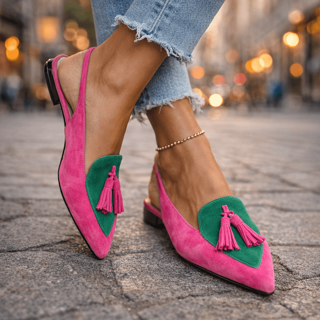LORINA | ZAPATOS DESTALONADOS CON BORLAS