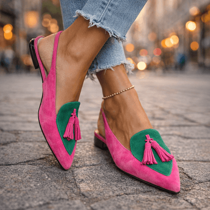 LORINA | ZAPATOS DESTALONADOS CON BORLAS