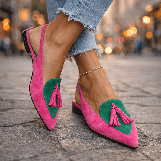 Lorina | Zapatos Destalonados con Borlas