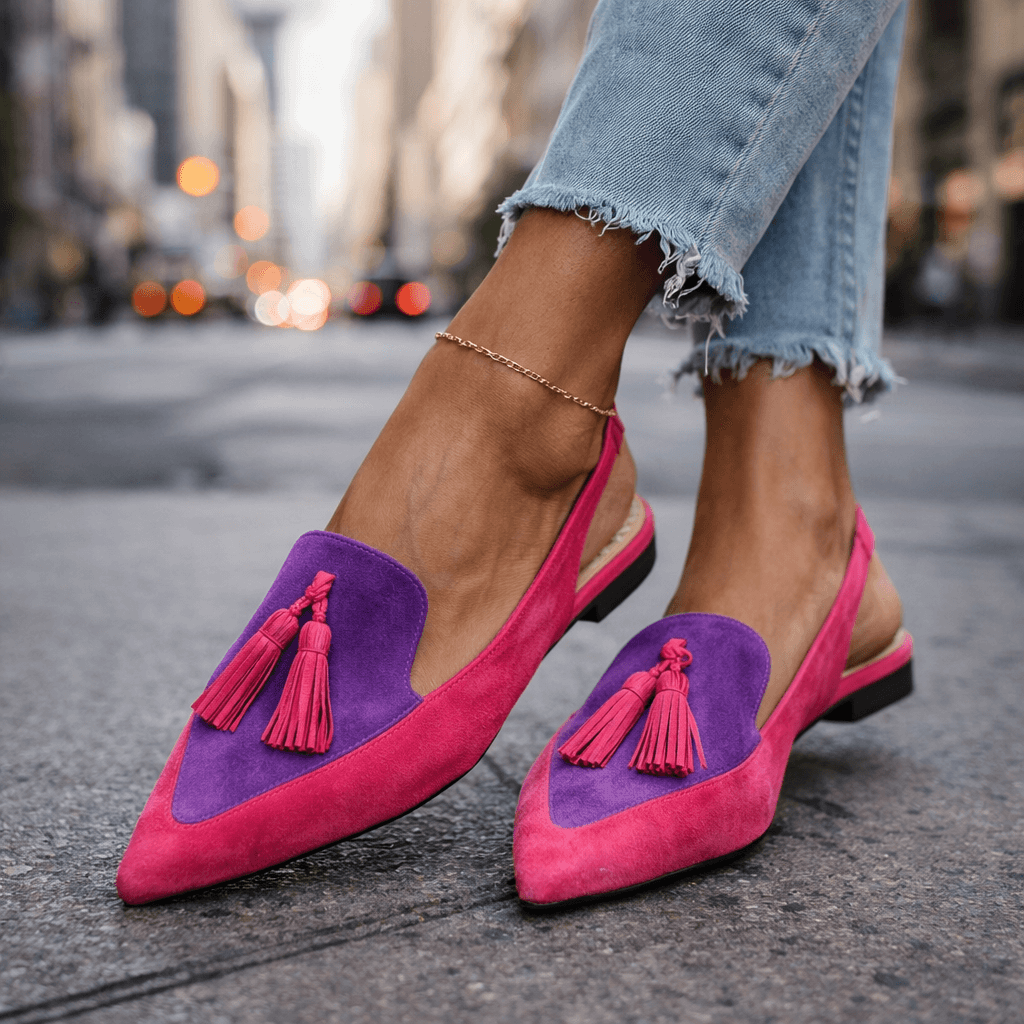 LORINA | ZAPATOS DESTALONADOS CON BORLAS
