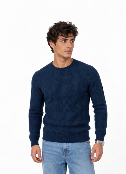 Jersey Texturizado de Cuello Redondo