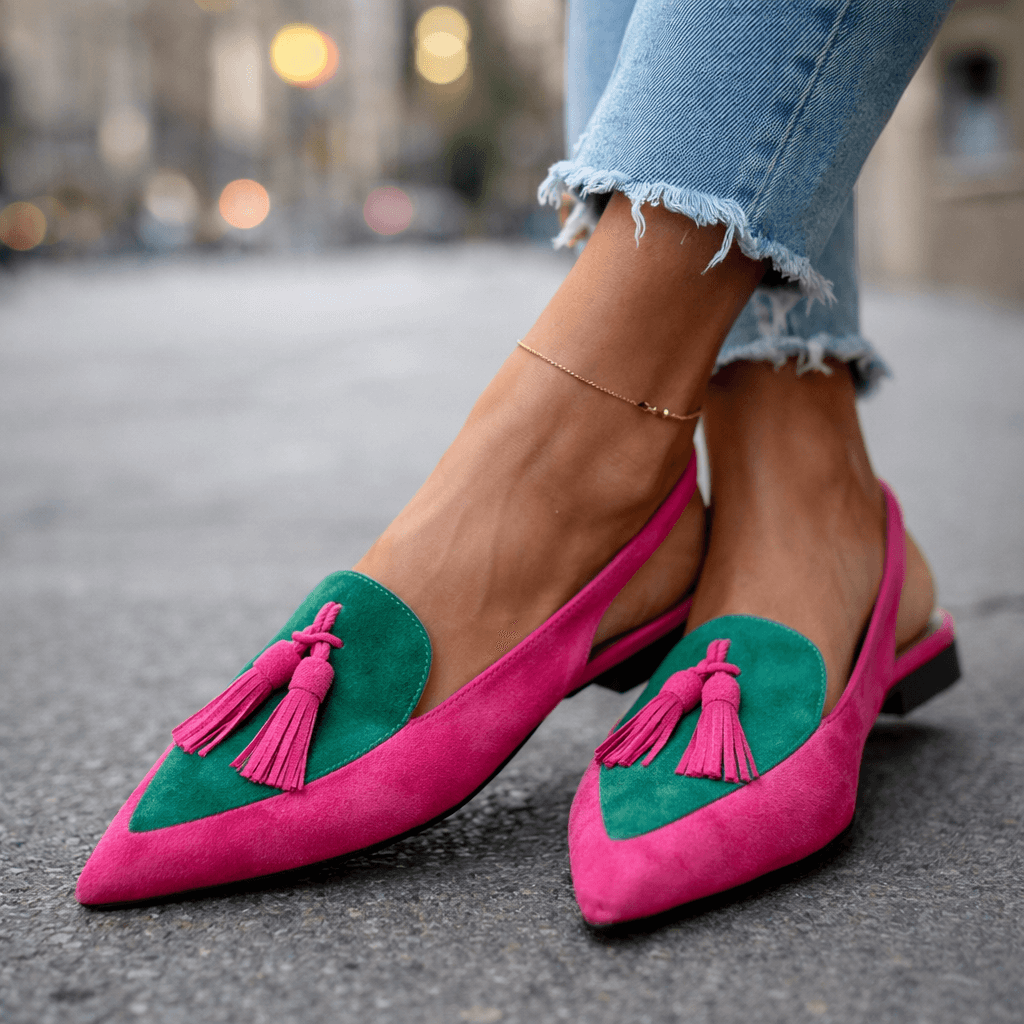 LORINA | ZAPATOS DESTALONADOS CON BORLAS