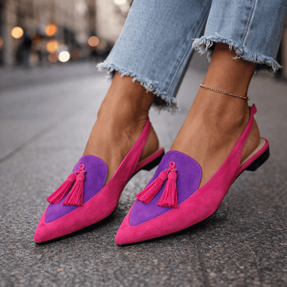 LORINA | ZAPATOS DESTALONADOS CON BORLAS