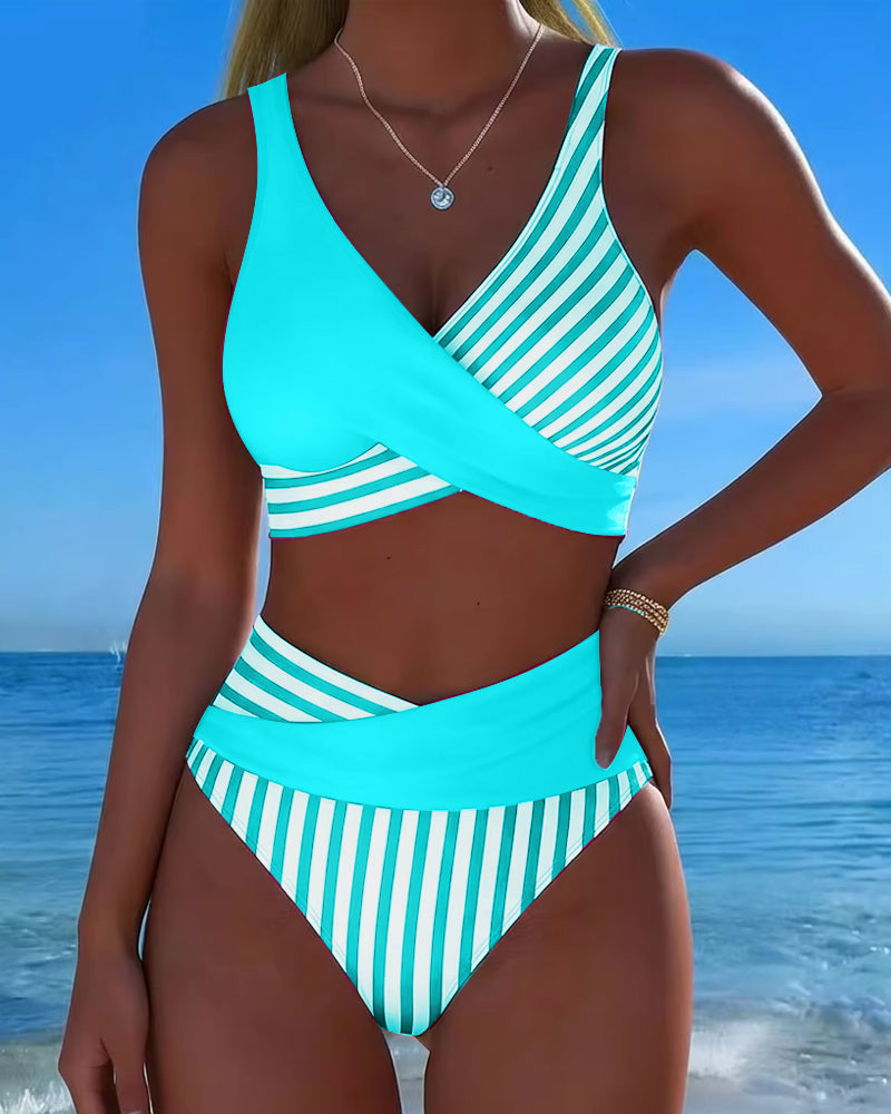 Giulia | Bikini a Rayas Cruzadas
