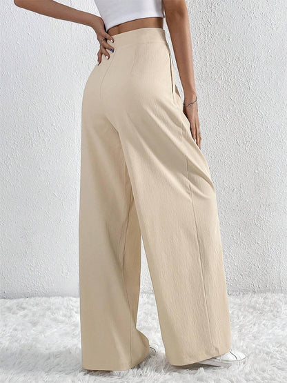 Pantalón de Pierna Ancha con Pliegues Estilo Old Money