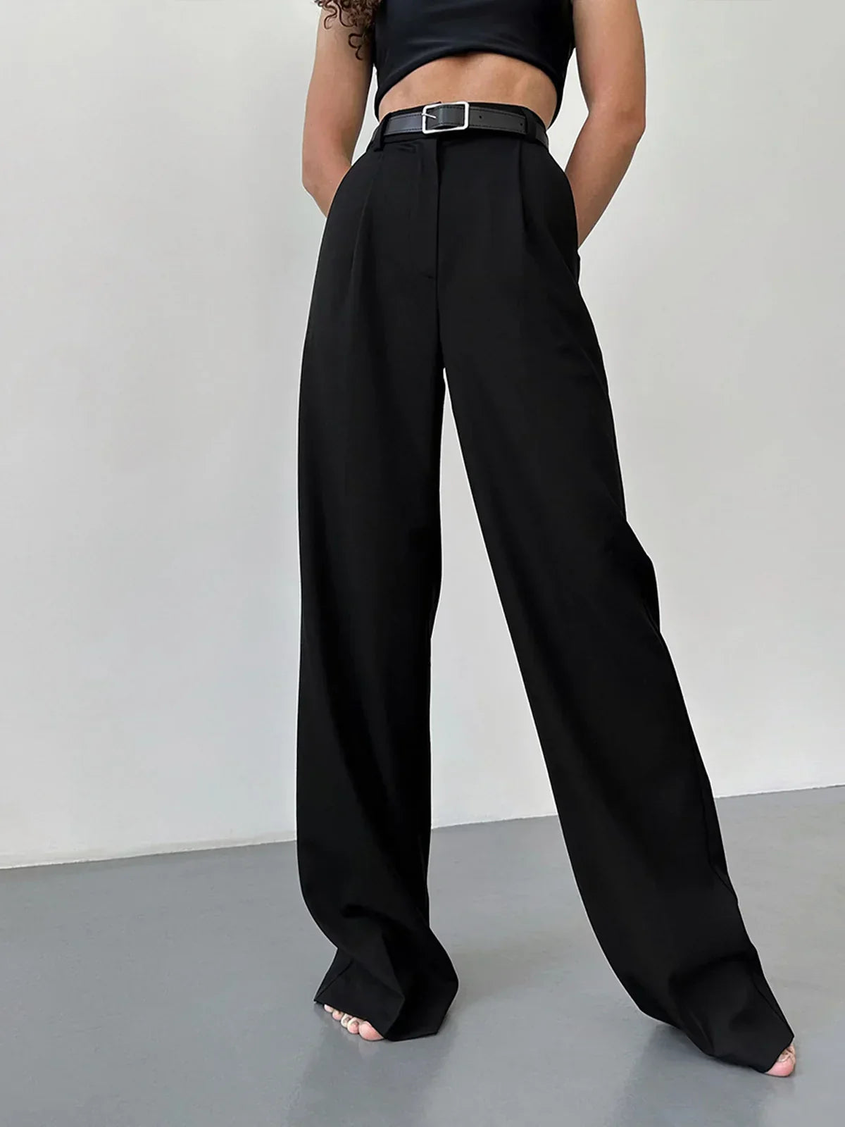 High-Waisted Wide-Leg Pants