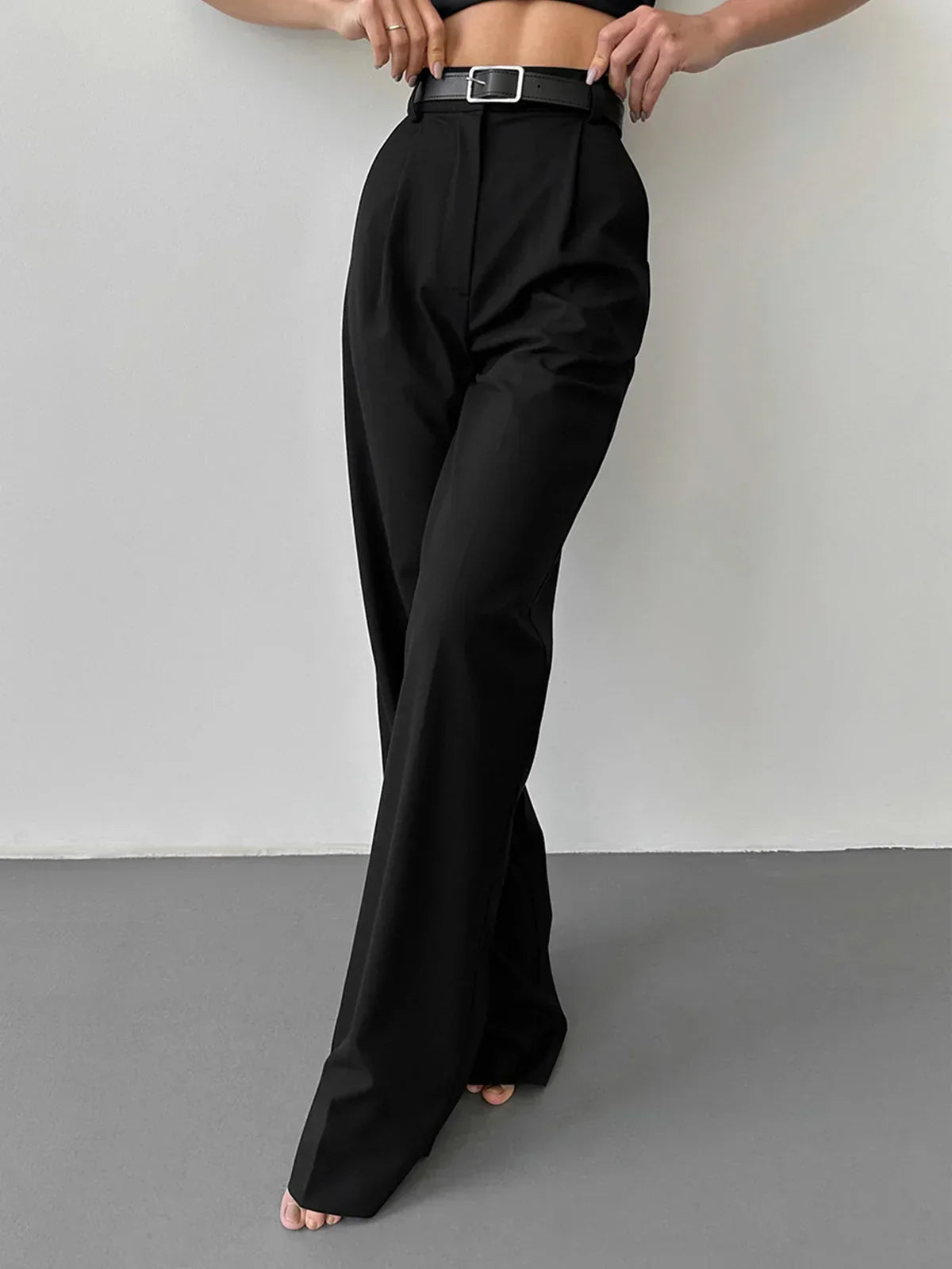 High-Waisted Wide-Leg Pants