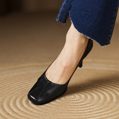 Marisol | Zapatos de Tacón Punta Cuadrada Premium