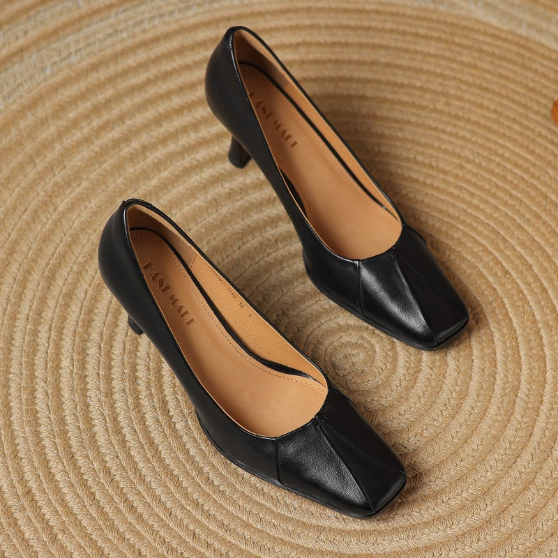 Marisol | Zapatos de Tacón Punta Cuadrada Premium