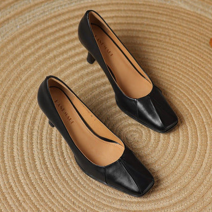 Marisol | Zapatos de Tacón Punta Cuadrada Premium