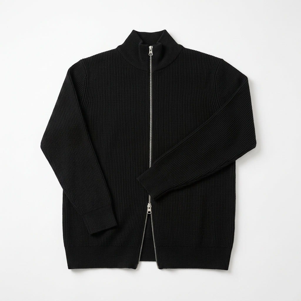 Zipped Knit Jumper
