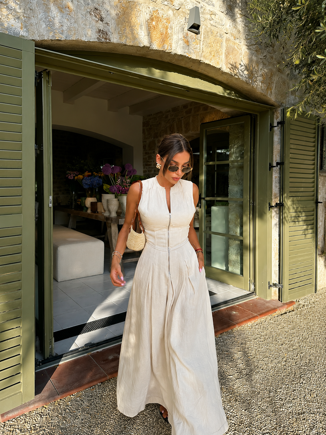 ANDREA | VESTIDO SIN MANGAS DE CINTURA ALTA