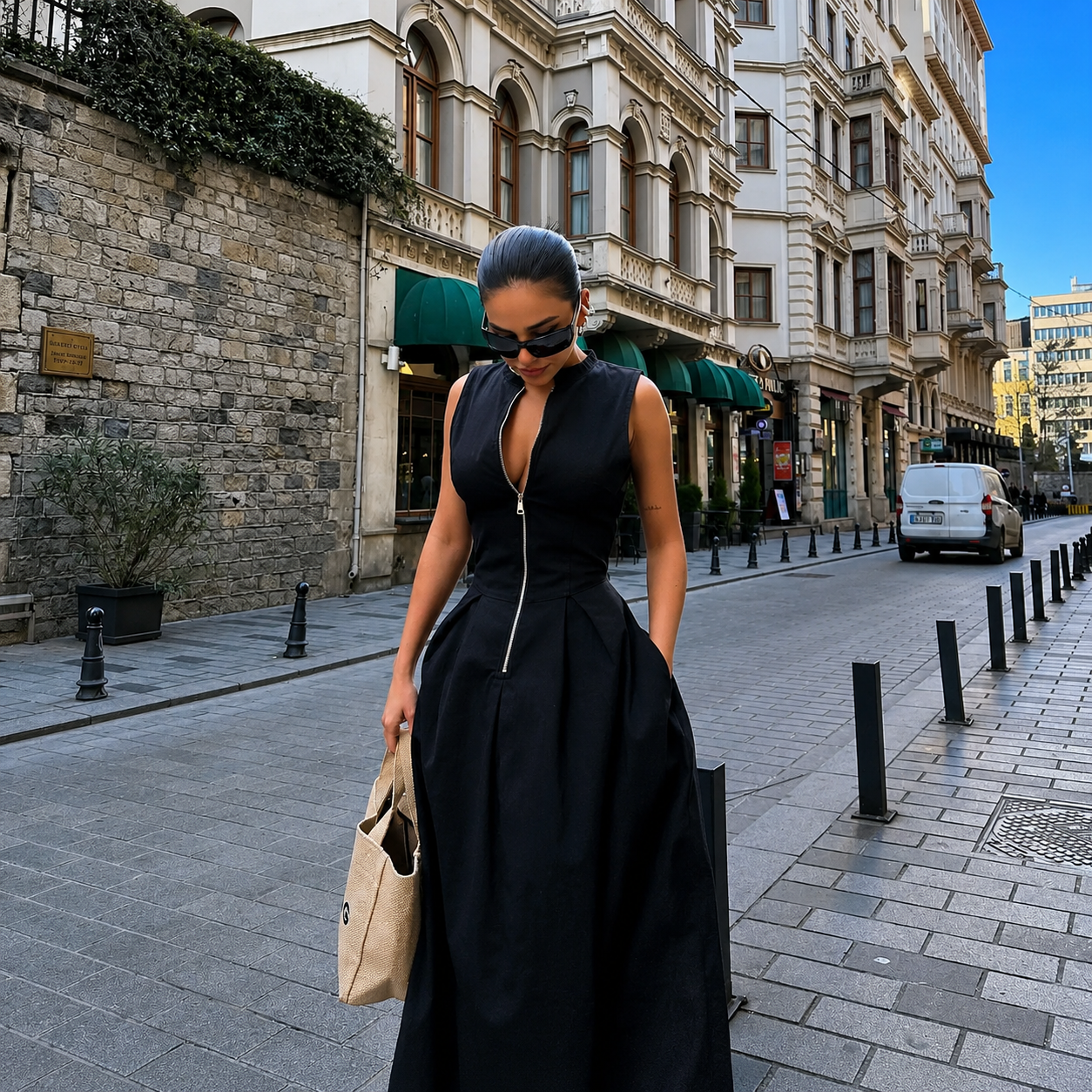 ANDREA | VESTIDO SIN MANGAS DE CINTURA ALTA