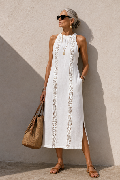 Jimena | Vestido Midi con Detalles Bordados