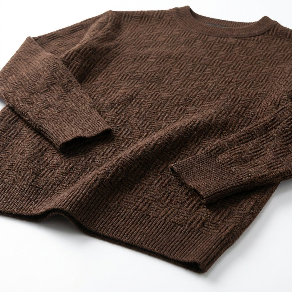 Jersey Texturizado de Cuello Redondo