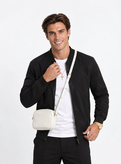 Chaqueta de Ante con Cuello Alto