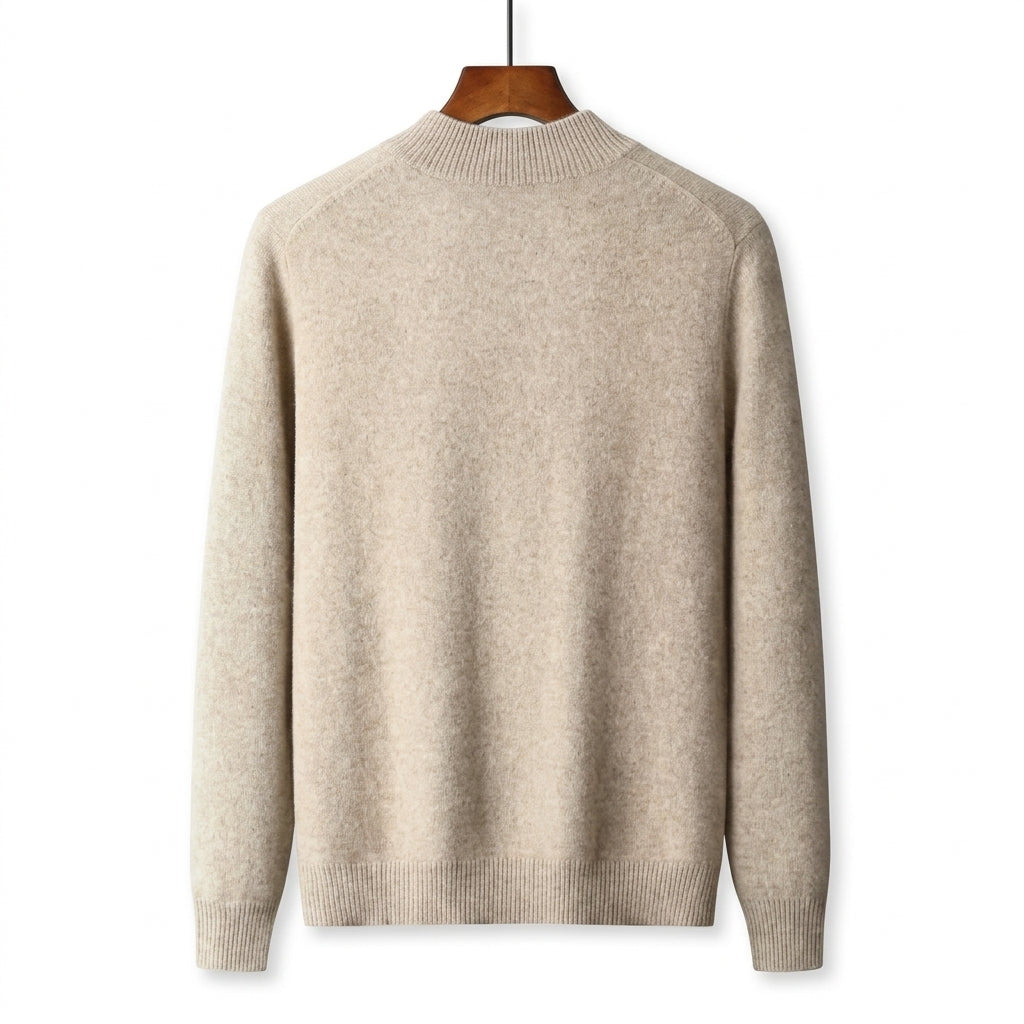 Cárdigan de Lana Merino con Cuello Alto