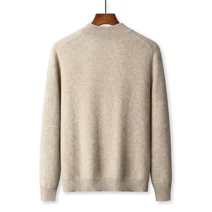 Cárdigan de Lana Merino con Cuello Alto