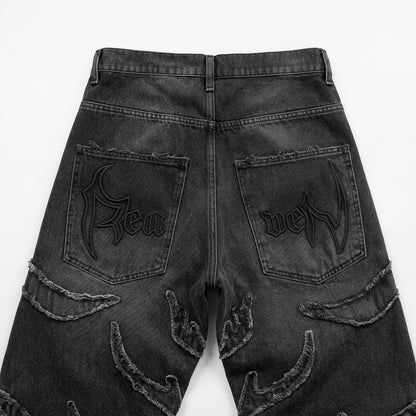 Vaqueros Anchos Estilo Punk Y2K