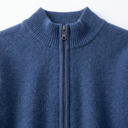 Cárdigan de Lana Merino con Cuello Alto