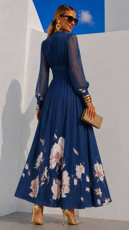 Nadia | Vestido de Gasa Estampada