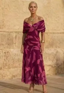 Delfina | Vestido Largo de Gasa Elegante