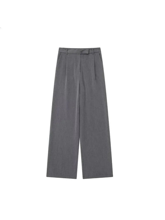 Pantaloni a gamba dritta, ampi e a vita alta