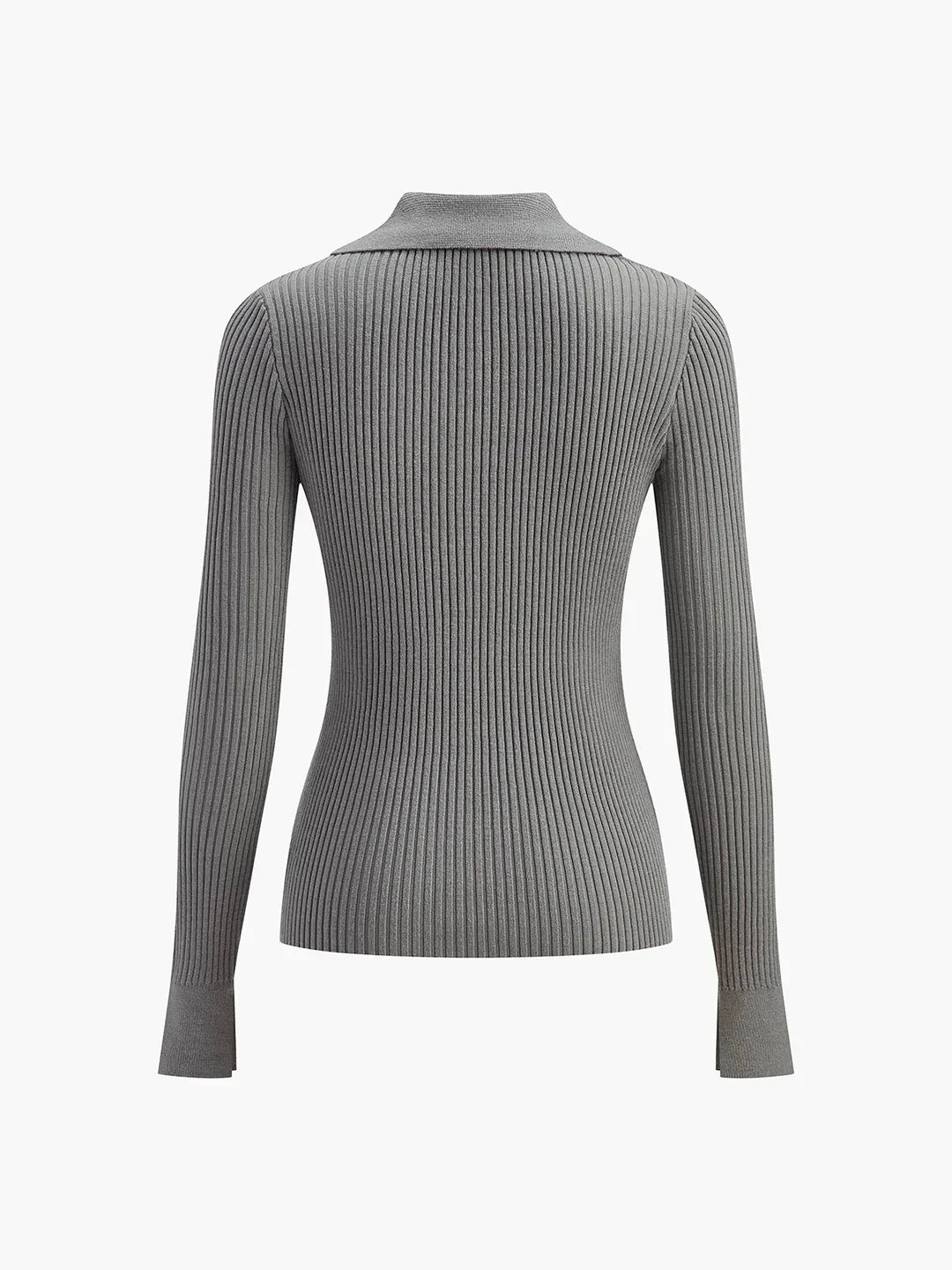 Cardigan Aderente a Coste con Revers Stile Old Money