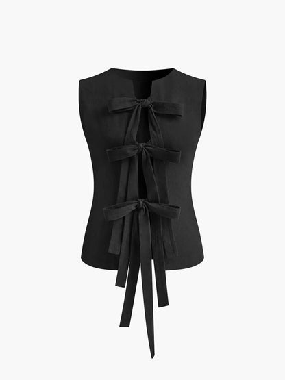 Camiseta de Tirantes de Algodón con Nudo Multiusos
